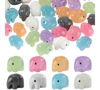 WEWAYSMILE 40pcs Luminous Mini Resin Animals, Glow in The Dark, Mini Panda, for Patio Home Decor DIY Crafts (8 Styles)