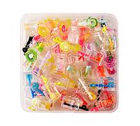 WEWAYSMILE 50 PCS Jewelry Making Charms, DIY Earring Pendant Set, Colorful Mini Craft Polymer, for DIY Earrings, Bracelets, Necklaces, Keychain Decorations