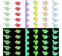WEWAYSMILE 60pcs Mini Dinosaurs, Luminous Dinosaur, Resin Mini Figurines, for Garden Micro Landscape Craft Home Decoration