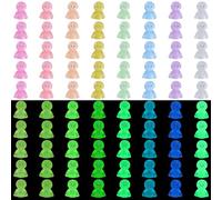 WEWAYSMILE 80pcs Mini Resin Animal Figures Cute Luminous Mini Doll Figures for Aquarium Dollhouse Landscape Fairy Garden