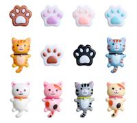 WEWAYSMILE 9Pcs Cat Stethoscope Charms for Nurses Animals Stethoscope Name Tag Personalized Doctor Accessories Gift for Doctors Student Medical Graduates Assistant