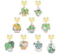 WEWAYSMILE 9Pcs Pot Stethoscope Charms for Nurses Cute Stethoscope Name Tag Personalized Doctor Accessories Gift for Doctors Student Medical Graduates Assistant