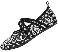 WeWee® Women's Barefoot Shoes [Size 35-43] with Supportive Band for Perfect Hold I Feather-Light & Flexible Barefoot Shoes Women Outdoor for Free Feet, White Flowers Cross, 5/6 UK