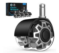 WEWILL Office Chair Caster Wheels Rubber Replacement Heavy Duty and Quiet Smooth Wheels for Office Chair,Best Protection for Your Hardwood Floors and Carpet,Suitable for Most Chairs(11mm*22mm)