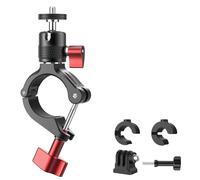 WEWOGA Metal Action Camera Handlebar Mount compatible for Insta360 X5-X, Aluminum Motorcycle Mirror Clamp Bracket with 360° Rotation & 1/4 Screw compatible for GoPro 12-3, for Motorbike Seatpost Pole
