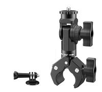 WEWOGA Motorcycle Handlebar Mount compatible for Insta360 X5-X, Adjustable Bike Super Clamp Camera Holder with 1/4'' Screw compatible for GoPro 12-3, for DSLR Monitor Microphone Video Light
