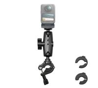 WEWOGA Motorcycle Mirror Handlebar Mount with Magnetic Adapter Compatible for DJI Osmo 360/Action 5-3, 0.28"-1.41" Pole Clamp with 1/4 Screw Compatible for Insta360 X5-X, Adjustable POV Bike Bracket