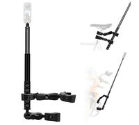 WEWOGA Motorcycle Mount Kit with 47" Invisible Stick Bike Handlebar Holder Compatible for Insta360 X5 X4 X3 X2 X ONE RS R, with Dual Ball Heads, Super Clamps, Action Camera Adapter Cycling Videos UTV