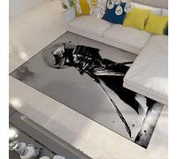 Wewoo Home Japanese Samurai Pattern Area Rugs for Living Room Carpet Stain Resistant Nursery Playroom Rugs Large Floor Carpet Rubber Backing 150x200cm