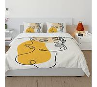 Wewoo Home Minimalism Line-Drawing Duvet Cover Sets Henri Matisse Comforter Cover Modern Warm Decoration Microfiber Bedding Set 3 Pieces Full Size Double
