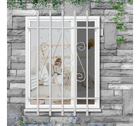WEWORTH Spear Point Heavy Duty Window Bar,Window Security Bars Guards for Prevent Burglary,Safety for Home and Pet(24×36,White,Choose The Installation Accessories You Need Separately)