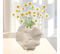 WEXFFU Ceramic Vase, Coral Shaped Vase, Beige Modern Vases for Nordic, Vase Decoration, Coral Boho Vases for Modern Farmhouse Decor, Living Room, Kitchen, Mantle, Bedroom, Dining Table, Office