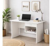 Wexford Computer Desk With Storage Shelf And Drawer - White