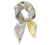 Weximil 100% Mulberry Silk Neck Scarf - 27'' x 27'' Lightweight Neckerchief - Women Men Small Square Digital Printed Scarves, 004, Large