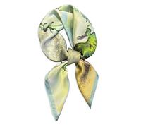 Weximil 100% Mulberry Silk Neck Scarf - 27'' x 27'' Lightweight Neckerchief - Women Men Small Square Digital Printed Scarves, 007, Large