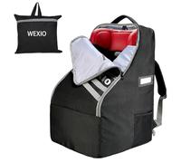WEXIO 360°Thick Padded Car Seat Travel Bag for Airplane,Waterproof Car Seat Bags for Air Travel,Heavy Duty Carseat Backpack for Nuna Graco Diono Clek Cosco & Base 18.5"X18.5"X29",Medium Size