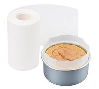 Wexpw Cake Pan Side Liner Roll - 4 in x 164 ft Parchment Paper Strips for Baking, White Precut Circles