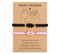 Wexrinqa 2 Matching Love Knot Bracelets with Adjustable Fit | For Emotional Connection And Daily Wear, Ideal For Long Distance, Family, And Anniversaries,With A Matching Pair Design.