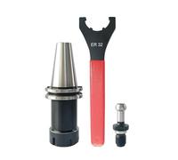 WEXWE TOOLS CAT40-ER32-100 CNC Tool Holder US Standard Accuracy Lathe Tool Holder Collet Mechanical Parts -1PCS include spanner
