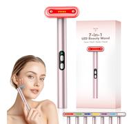 weyais Face-Massager, Red Light Therapy for Face, 7 Colors Led Face Wand Light Therapy Facial Massager Tool, Red & Blue Light Therapy for Face Wand