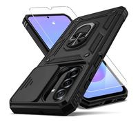 Weycolor for Samsung Galaxy A37 5G Case with Camera Lens Cover, 10 FT Military Grade Drop Protection, Magnetic Ring Holder Kickstand Protective Phone Case, Rose Gold
