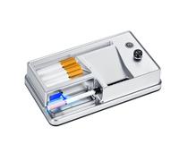 WEYIMVTO Cigarette Maker, Infrared Induction Portable Cigarette Filling Machine, Suitable for 6.5/8Mm Paper(Silver,6.5mm)