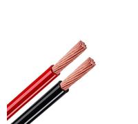 WEYIMVTO Electrical wires and cables, Solid Multi Core Power Wires PVC Pure Copper Electrical Cables 2AWG 8AWG 220V Red Black Soft Wire 10mm 16mm 25mm 35mm(Black 2meter,4 AWG)