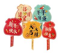 WEYIMVTO New Year decorations, Chinese New Year Decoration,5pcs Year of The Pendant Chinese Fu Sign Year of The Lunar Year Decorations
