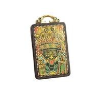 WEYIMVTO Thangka pendant Retro Nepal Tibet Thangka Handmade Ebony Necklace Big Day Tathagata Yellow Caishen National Style Pendants Hanging Gift(Penfant2)
