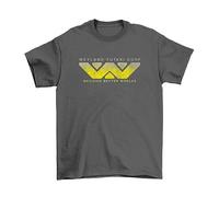 Weyland Yutani Corp, Mens Regular Fit Movie Themed T-Shirt, Made from Organic Cotton Charcoal