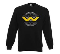 Weyland Yutani II „J“ Sweatshirt Pullover Sweater Sweat - Corp Corporatin Alien Ripley Movie Aliens Prometheus Sizes S - 5XL Black