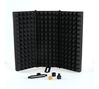 weymic Microphone Isolation Shield, Foldable Mic Shield with Triple Sound Insulation, Reflection Filter with 3/8" and 5/8" Mic Threaded Mount