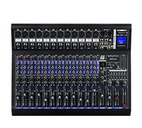 Weymic MX-120 Professional Mixer (12-Channel) for Recording DJ Stage Karaoke DSP Effector w/USB Drive for Recording Input, XLR Microphone Jack, 48V Power, RCA Output