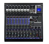 Weymic MX-80 Professional Mixer (8-Channel) for Recording DJ Stage Karaoke DSP Effector w/USB Drive for Recording Input, XLR Microphone Jack, 48V Power, RCA Output