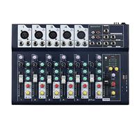 Weymic Professional Mixer | 7-Channel 2-Bus Mixer/w USB Audio Interface,Stereo for Recording DJ Stage Karaoke Music Application