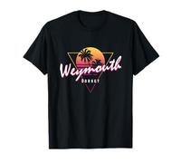 Weymouth Dorset 80s Retro Graphic Funny Sunset T-Shirt