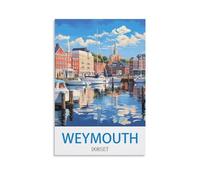Weymouth Dorset Vintage Travel Poster 08x12inch(20x30cm) Canvas Prints Wall Art Paintings for Home Office Living Room Decor