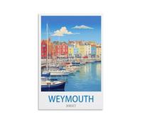 Weymouth Dorset Vintage Travel Posters 08x12inch(20x30cm) Canvas Prints Wall Art Paintings for Home Office Living Room Decor