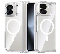 WEYNRBOX Magnetic for Pixel 10 Pro Fold Case,Compatible with Pixelsnap and MagSafe,Shockproof,Transparent, Anti-Yellowing Slim Thin Phone Cover for Google Pixel 10 Pro Fold,Clear