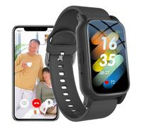 Elderly Alarm Reminder Smart Watch with SOS Emergency Button, Fall Detection Smartwatch for Seniors, Wristband Fall Alert Detection GPS Location Tracking,Black