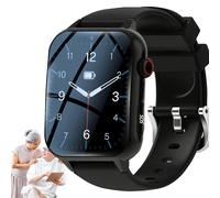 Weyot Elderly Alarm Smart Watch, Fall Alert Devices, Fall Detection Smartwatch for Seniors, SOS Smart Bracelet, Emergency Call Button, Video Call Step Counter Geo-FenceBlack,One Size