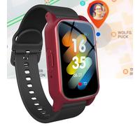 Weyot Elderly Smart Watch With Fall Detection, Fall Alert Devices for Elderly, GPS Tracker Watch for Elderly with Dementia, with SOS Voice Messages Geo-Fence Call Function,Red