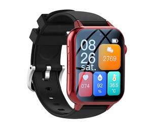 Weyot Elderly Smart Watch with Fall Detection, SOS Smart Bracelet With Emergency Call Button, Life Alert Systems for Seniors, Fall Alarm Watch For Elderly, SOS CallRed,One Size