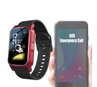Weyot Fall Alert Devices for Elderly, Fall Detection Smart Watch for Seniors with HD Video Call, IP67 Waterproof & HD Voice Call, Gifts for Elderly Mom,25.8 * 2CM,Red