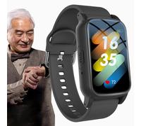 Weyot Fall Alert Devices for Elderly, SOS Elderly Bracelet GPS Tracker, Elderly Smart Watch with Fall Detection SOS Emergency Call, Life Alert Systems For Seniors,Black