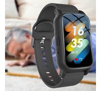 Weyot Fall Detection Smartwatch for Seniors, Elderly Alarm Smart Watch with SOS Emergency Button Fall Alert Detection & GPS Location Tracking for Home Elderly Patient Seniors,Black