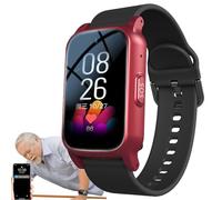 Weyot Fall Detection Smartwatch for Seniors, Health Watch, GPS Smart Watch With Fall Detection, SOS & Health Monitoring, Fall Alarm Watch For The Elderly,Red