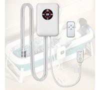 Weyot Portable Water Heater, Immersion Heater, Constant Temperature Control From 30-43°C, Easy to Use, for Hot Tub, Foldable BathtubWhite,22x14.8x7.5cm