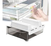 Weyot Under Desk Table Drawer Storage Organizer, Slide Out Desk Drawers, Hidden Desktop Organizer, Attachable Pencil Storage Tray Under Table 25cm/9.6in, Black B