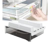 Weyot Under Desk Table Drawer Storage Organizer, Slide Out Desk Drawers, Hidden Desktop Organizer, Attachable Pencil Storage Tray Under Table 34cm/13.2in, Black B